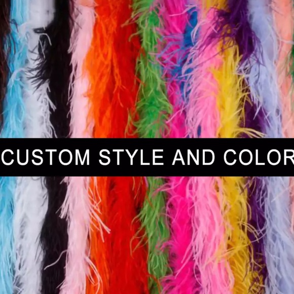 🎉Pre Order New 100% Real Ostrich Feathers Crop Top Or Wear As A Mini Ski… - Picture 4 of 4